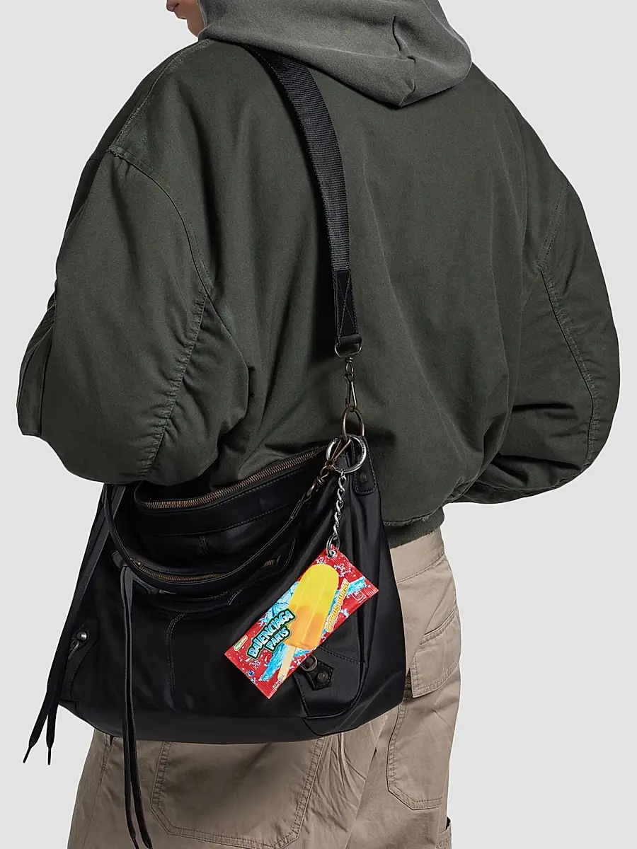 Balenciaga Men's Keychain-Charm Snack Pouch | Thumbnail 6 Balenciaga Men's Keychain-Charm Snack Pouch | Thumbnail 6