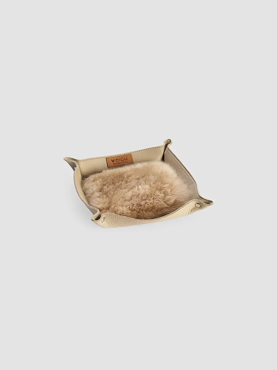 Weich Couture Alpaca Todo Leather & Alpaca Fur Square Catchall Tray | Thumbnail 2 Weich Couture Alpaca Todo Leather & Alpaca Fur Square Catchall Tray | Thumbnail 2