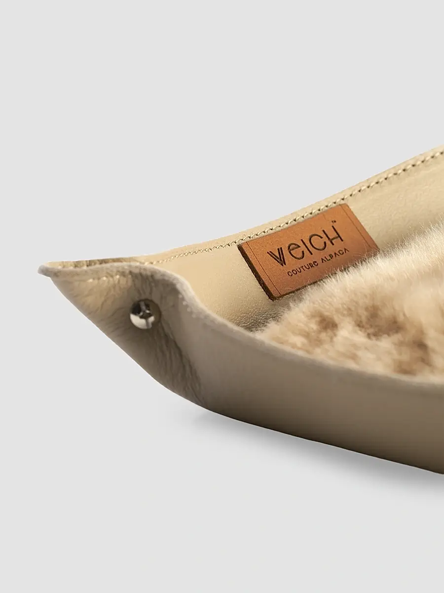 Weich Couture Alpaca Todo Leather & Alpaca Fur Square Catchall Tray | Thumbnail 3 Weich Couture Alpaca Todo Leather & Alpaca Fur Square Catchall Tray | Thumbnail 3