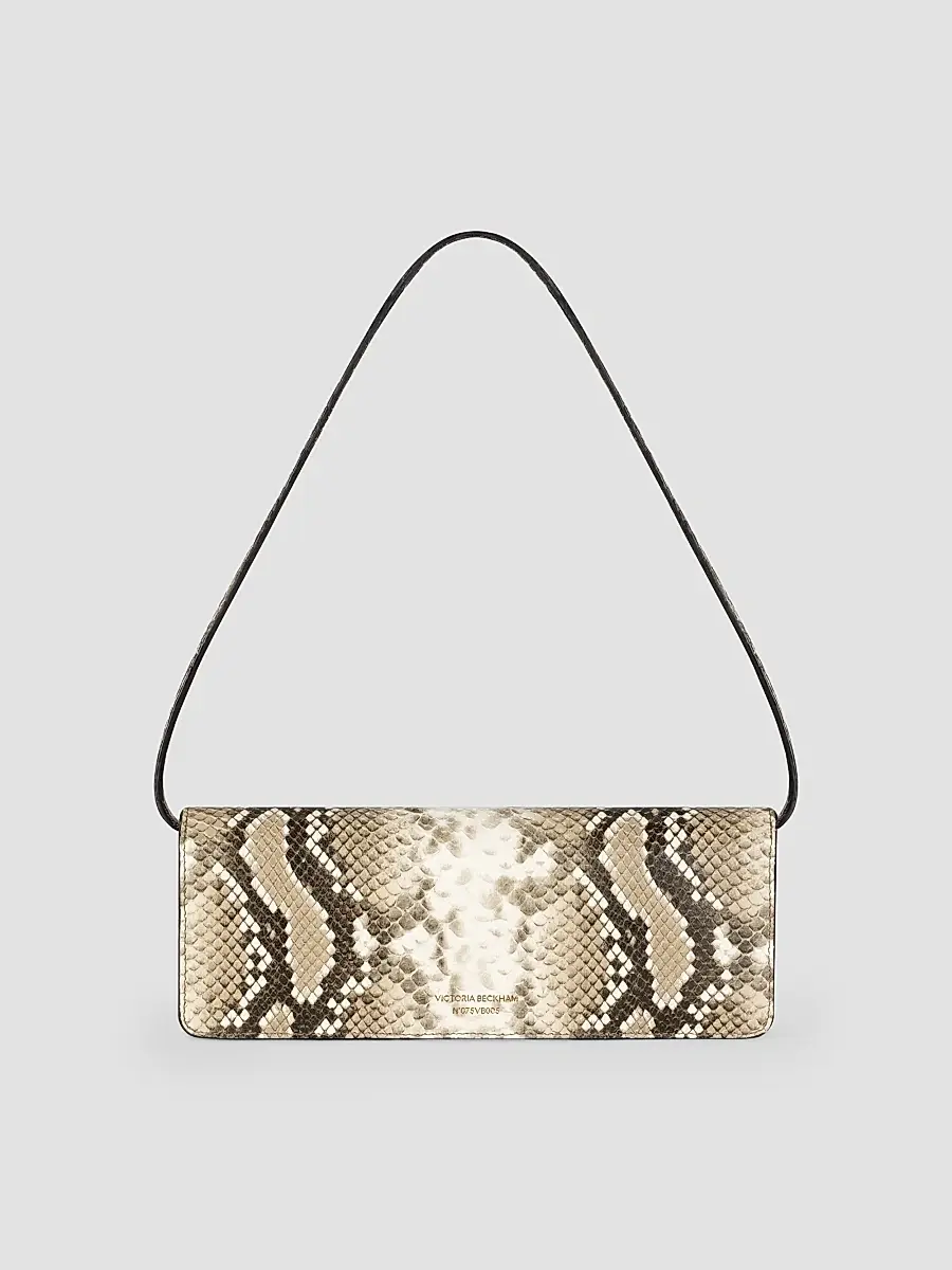 Victoria Beckham Women's Dorian East-West Snake-Embossed Leather Clutch | Thumbnail 2 Victoria Beckham Women's Dorian East-West Snake-Embossed Leather Clutch | Thumbnail 2
