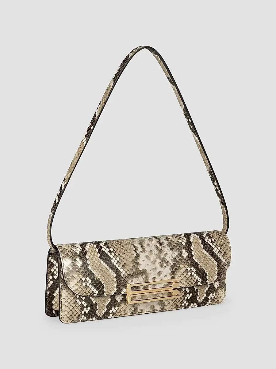 Victoria Beckham Women's Dorian East-West Snake-Embossed Leather Clutch | Thumbnail 3 Victoria Beckham Women's Dorian East-West Snake-Embossed Leather Clutch | Thumbnail 3