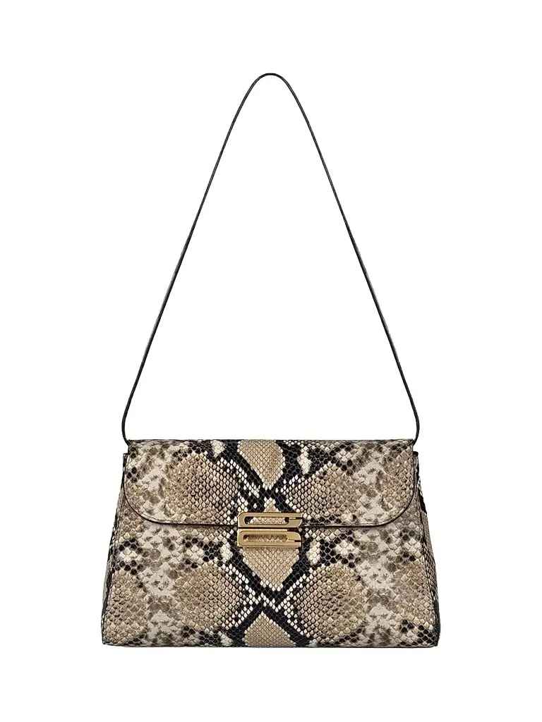 Victoria Beckham Women's Dorian Printed Snake-Embossed Leather Shoulder Bag