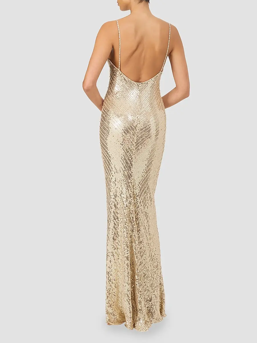 Jenny Packham Women's Ariel Sequined Gown | Thumbnail 3 Jenny Packham Women's Ariel Sequined Gown | Thumbnail 3