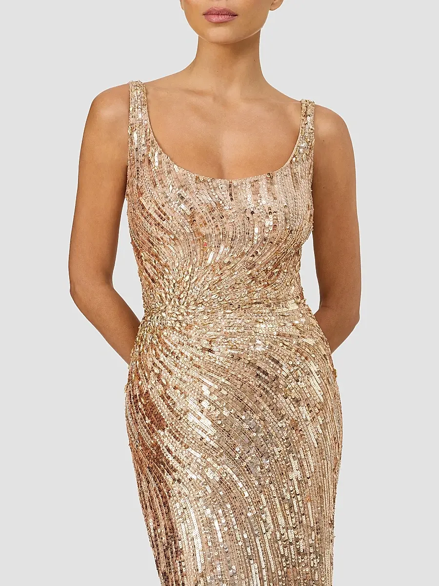 Jenny Packham Women's Solaris Sequin Gown | Thumbnail 4 Jenny Packham Women's Solaris Sequin Gown | Thumbnail 4