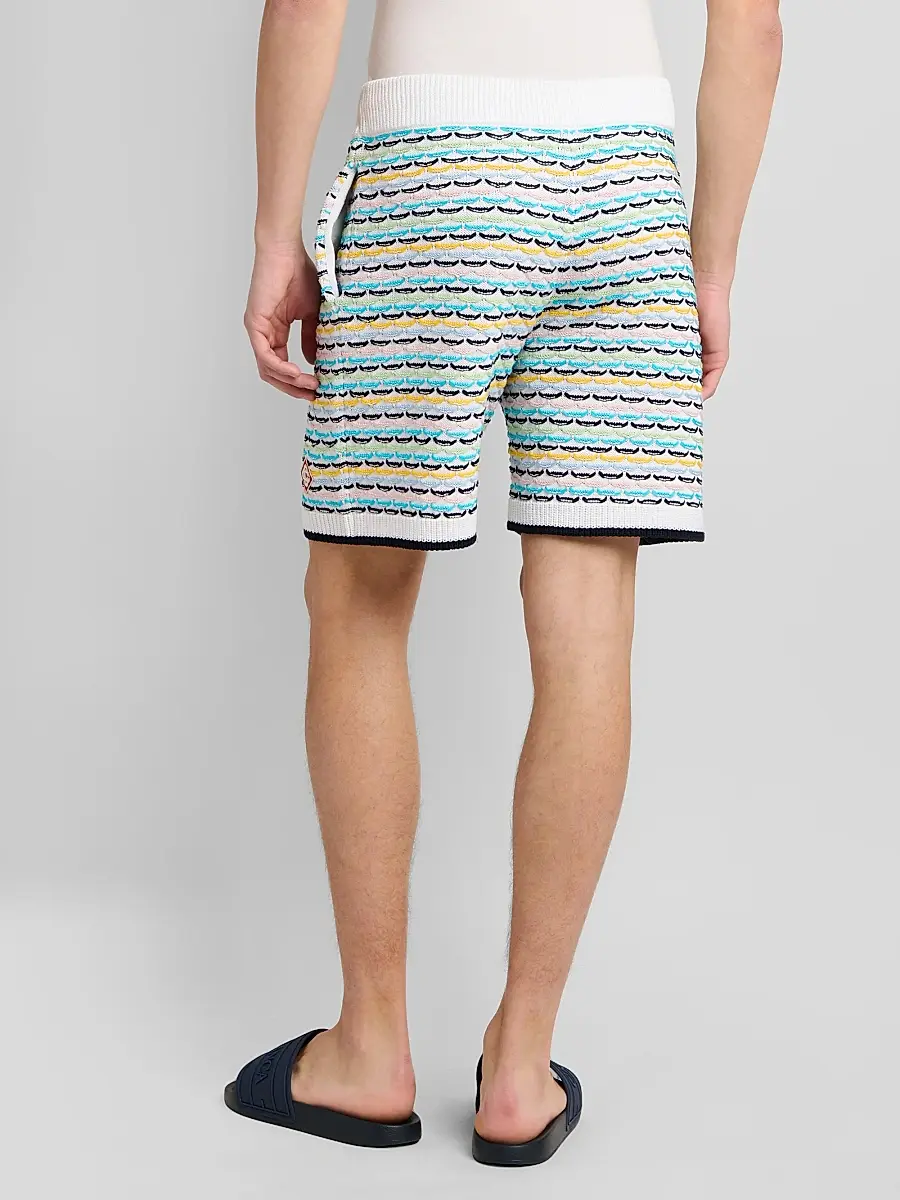 Casablanca Men's Tuck-Stitch Cotton Shorts | Thumbnail 3 Casablanca Men's Tuck-Stitch Cotton Shorts | Thumbnail 3