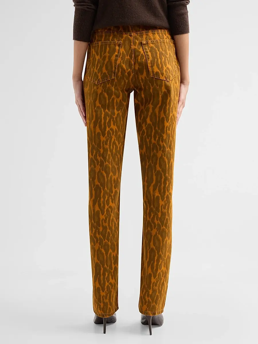 Ganni Women's Print Denim Fold Jeans | Thumbnail 3 Ganni Women's Print Denim Fold Jeans | Thumbnail 3