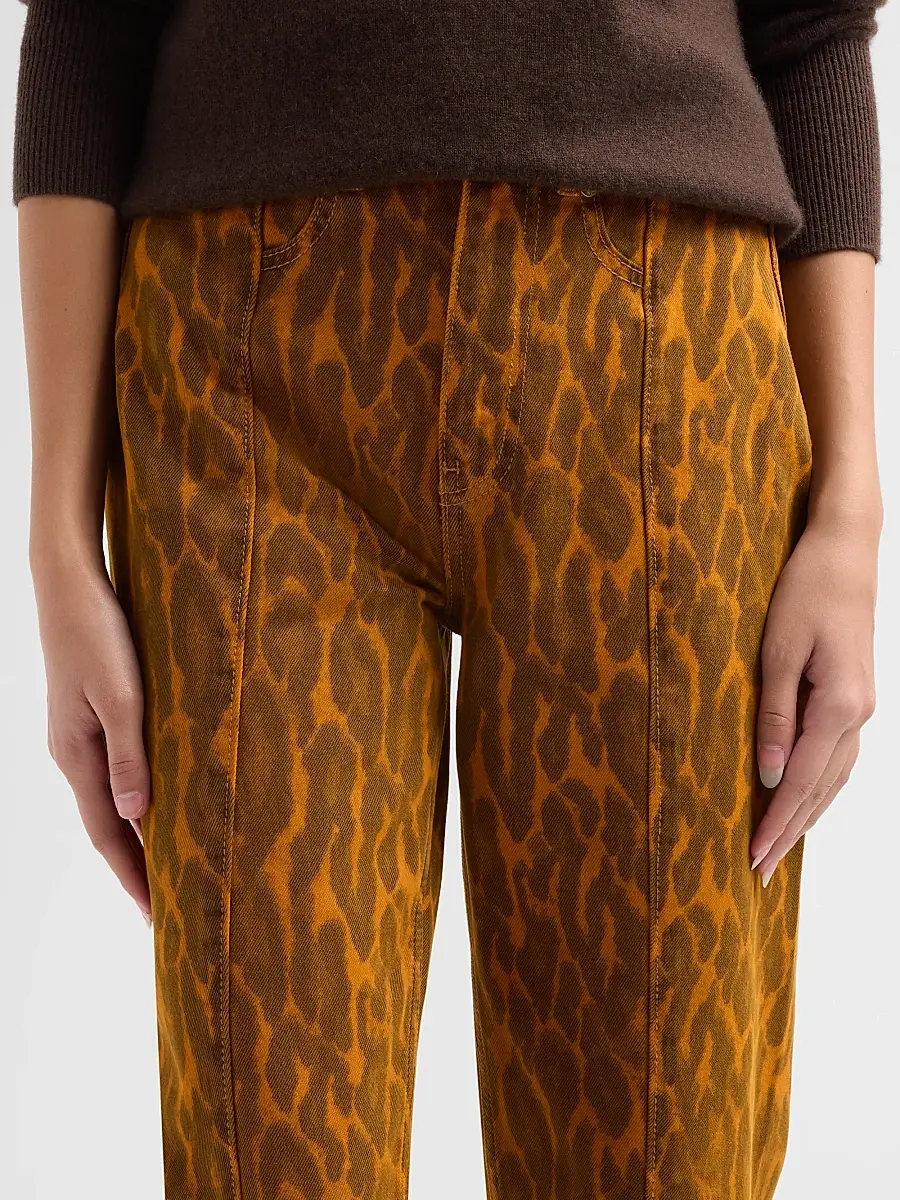 Ganni Women's Print Denim Fold Jeans | Thumbnail 5 Ganni Women's Print Denim Fold Jeans | Thumbnail 5