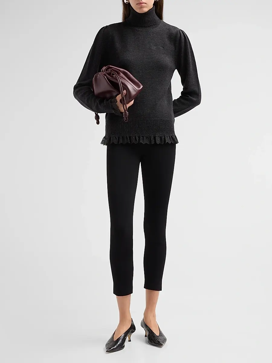 Ganni Women's Merino Wool Turtleneck Sweater | Thumbnail 2 Ganni Women's Merino Wool Turtleneck Sweater | Thumbnail 2