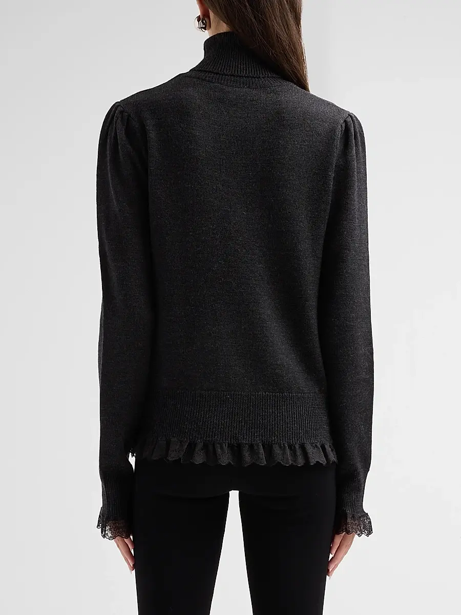 Ganni Women's Merino Wool Turtleneck Sweater | Thumbnail 3 Ganni Women's Merino Wool Turtleneck Sweater | Thumbnail 3