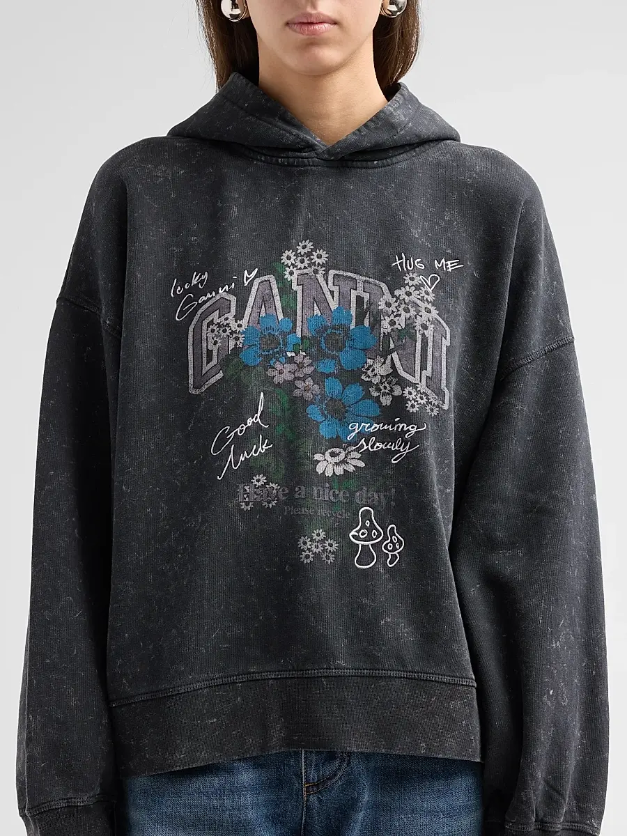 Ganni Women's Isoli Crop Hoodie | Thumbnail 5 Ganni Women's Isoli Crop Hoodie | Thumbnail 5