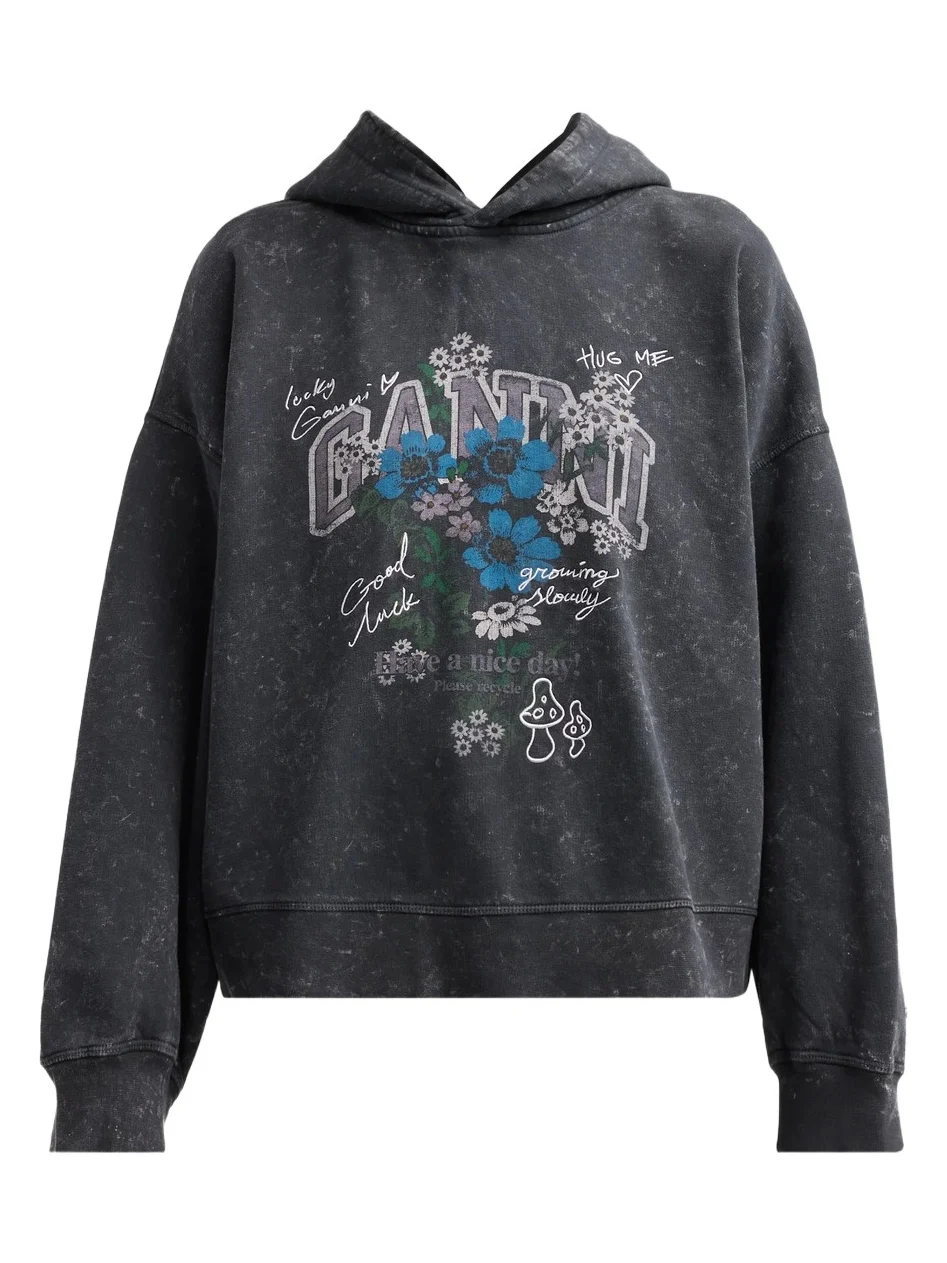 Ganni Women's Isoli Crop Hoodie