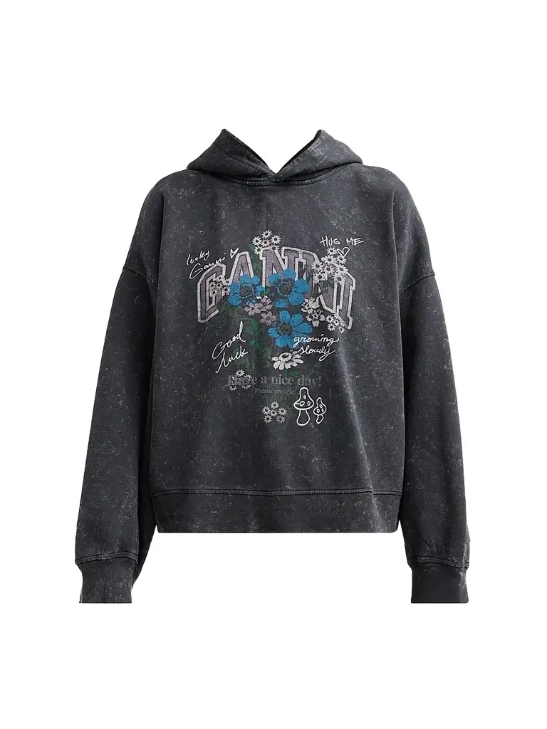 Ganni Women's Isoli Crop Hoodie