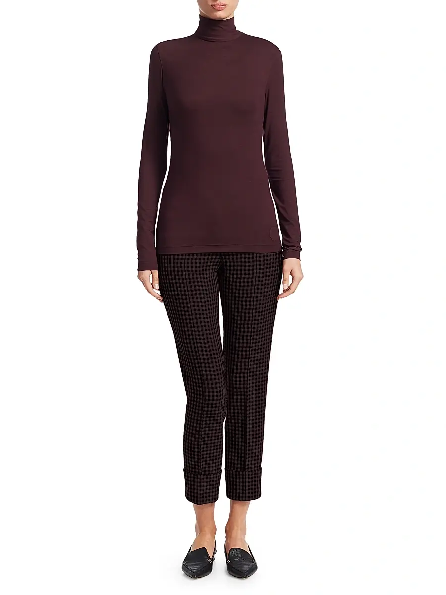 Akris punto Women's Turtleneck Back Zip Top | Thumbnail 2 Akris punto Women's Turtleneck Back Zip Top | Thumbnail 2