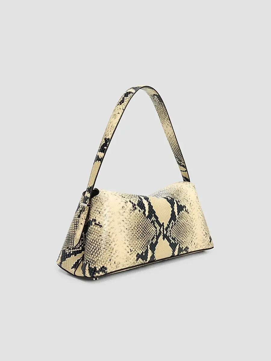 TOTEME Women's T-Lock Python-Embossed Leather Shoulder Bag | Thumbnail 3