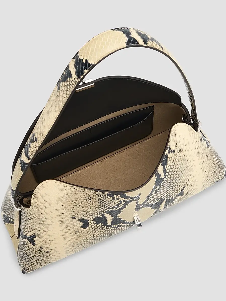 TOTEME Women's T-Lock Python-Embossed Leather Shoulder Bag | Thumbnail 4