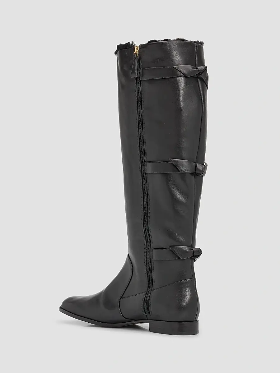 Alexandre Birman Women's Lolita Shearling-Trimmed Leather Tall Boots | Thumbnail 2 Alexandre Birman Women's Lolita Shearling-Trimmed Leather Tall Boots | Thumbnail 2