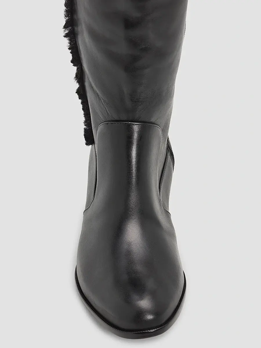 Alexandre Birman Women's Lolita Shearling-Trimmed Leather Tall Boots | Thumbnail 4 Alexandre Birman Women's Lolita Shearling-Trimmed Leather Tall Boots | Thumbnail 4