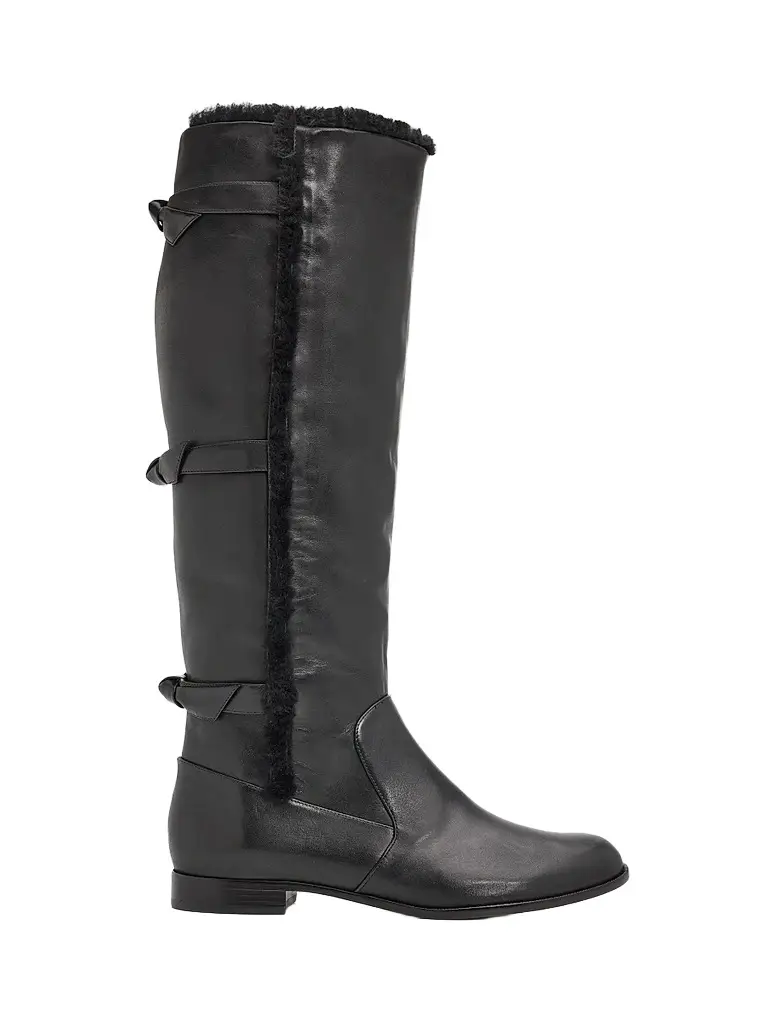 Alexandre Birman Women's Lolita Shearling-Trimmed Leather Tall Boots