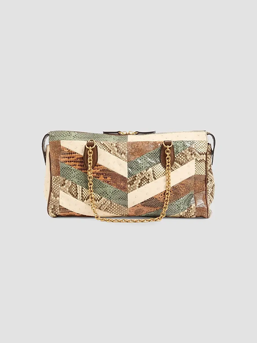 Valentino Women's Panthea Medium Shoulder Bag in Exotic Leather - Multicolored | Thumbnail 4 Valentino Women's Panthea Medium Shoulder Bag in Exotic Leather - Multicolored | Thumbnail 4