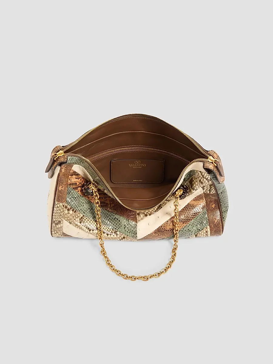 Valentino Women's Panthea Medium Shoulder Bag in Exotic Leather - Multicolored | Thumbnail 7 Valentino Women's Panthea Medium Shoulder Bag in Exotic Leather - Multicolored | Thumbnail 7