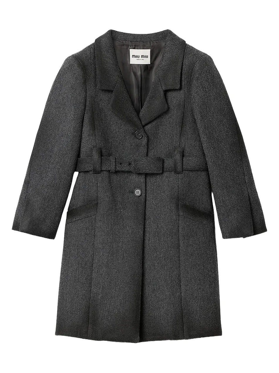 Women's Single-Breasted Double Wool Coat