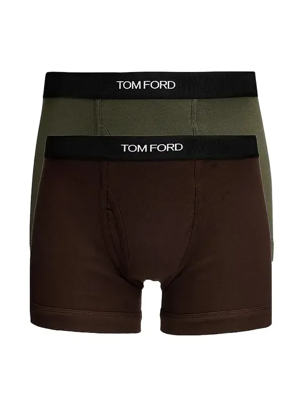 Tom Ford Men's Cotton Boxer Briefs 2-Pack