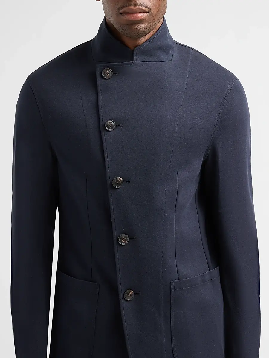 Emporio Armani Men's Asymmetric Stretch Jersey Jacket | Thumbnail 5 Emporio Armani Men's Asymmetric Stretch Jersey Jacket | Thumbnail 5