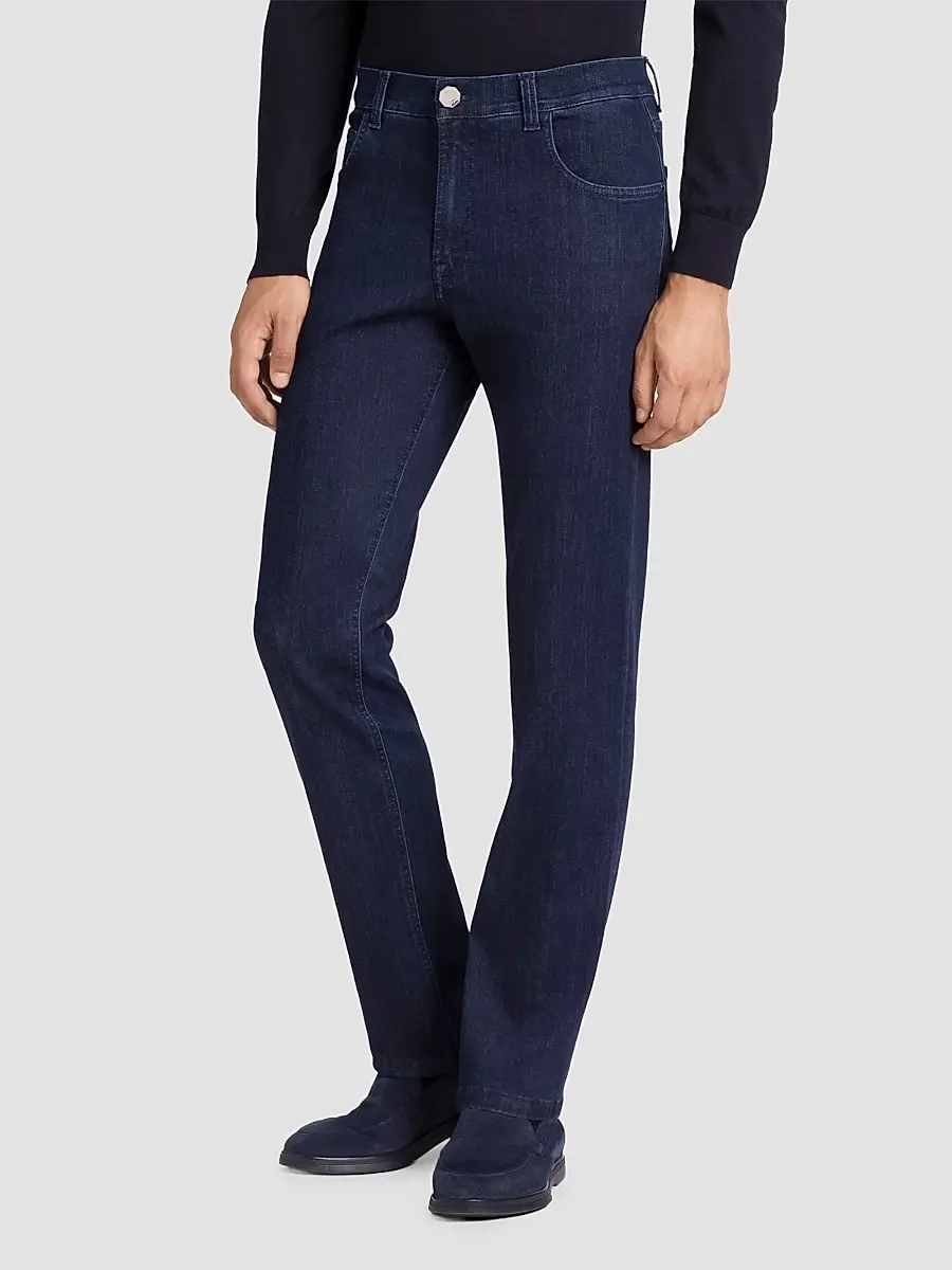 Stefano Ricci Men's Cotton Blend Tapered Jeans | Thumbnail 2 Stefano Ricci Men's Cotton Blend Tapered Jeans | Thumbnail 2