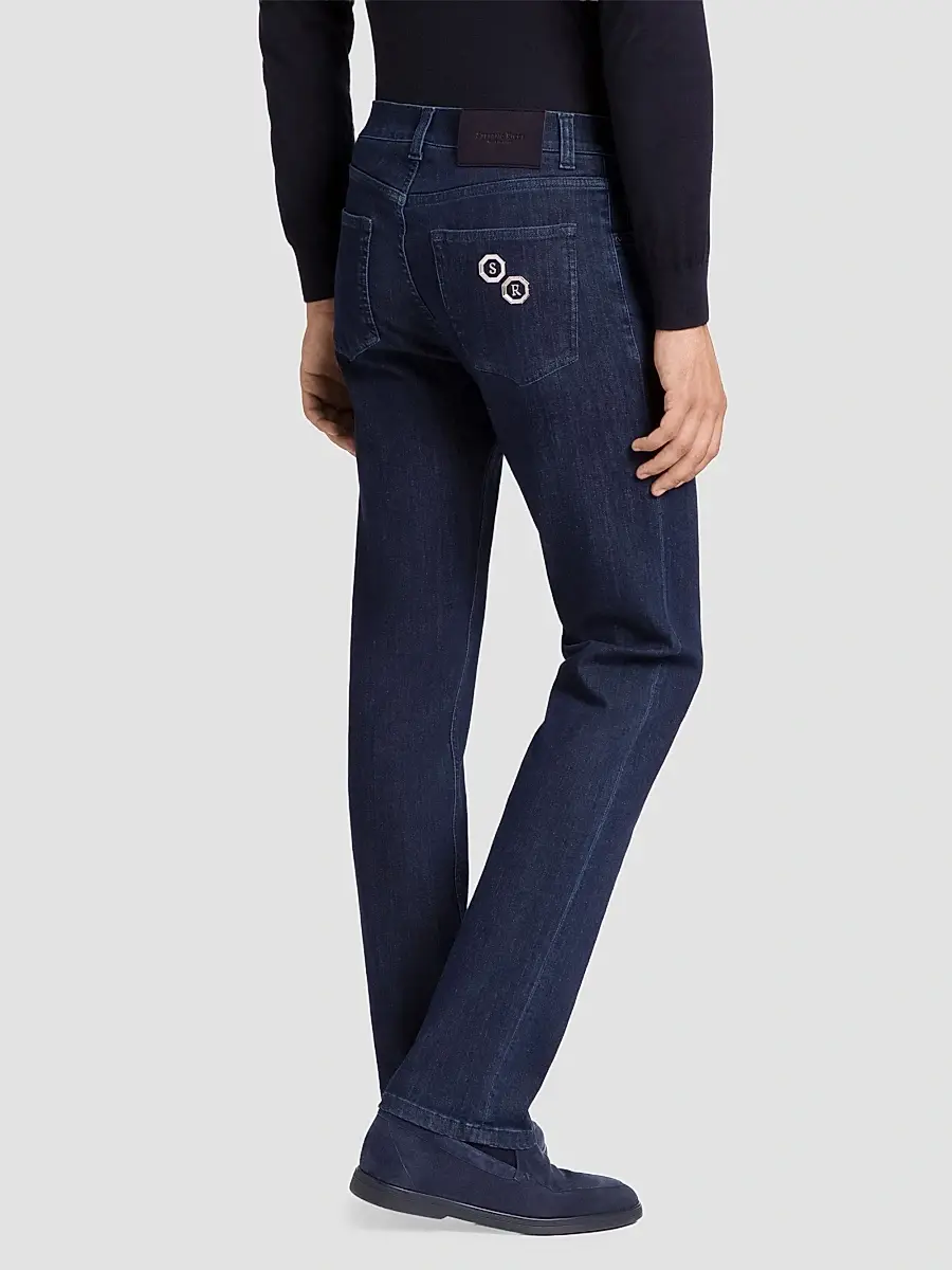 Stefano Ricci Men's Cotton Blend Tapered Jeans | Thumbnail 3 Stefano Ricci Men's Cotton Blend Tapered Jeans | Thumbnail 3