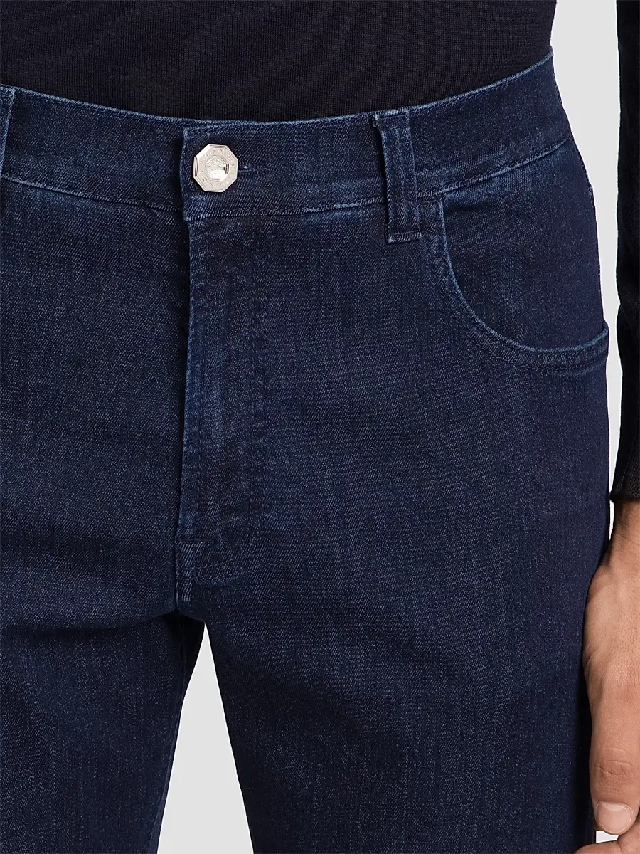 Stefano Ricci Men's Cotton Blend Tapered Jeans | Thumbnail 6 Stefano Ricci Men's Cotton Blend Tapered Jeans | Thumbnail 6