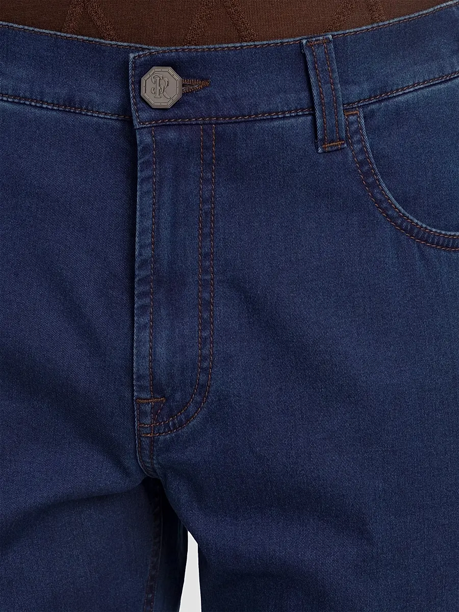 Stefano Ricci Men's Cotton Blend Tapered Jeans | Thumbnail 6 Stefano Ricci Men's Cotton Blend Tapered Jeans | Thumbnail 6