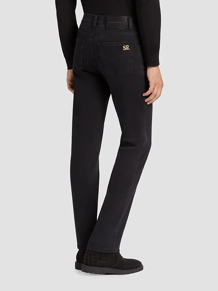 Stefano Ricci Men's Cotton and Cashmere Tapered Jeans | Thumbnail 3 Stefano Ricci Men's Cotton and Cashmere Tapered Jeans | Thumbnail 3