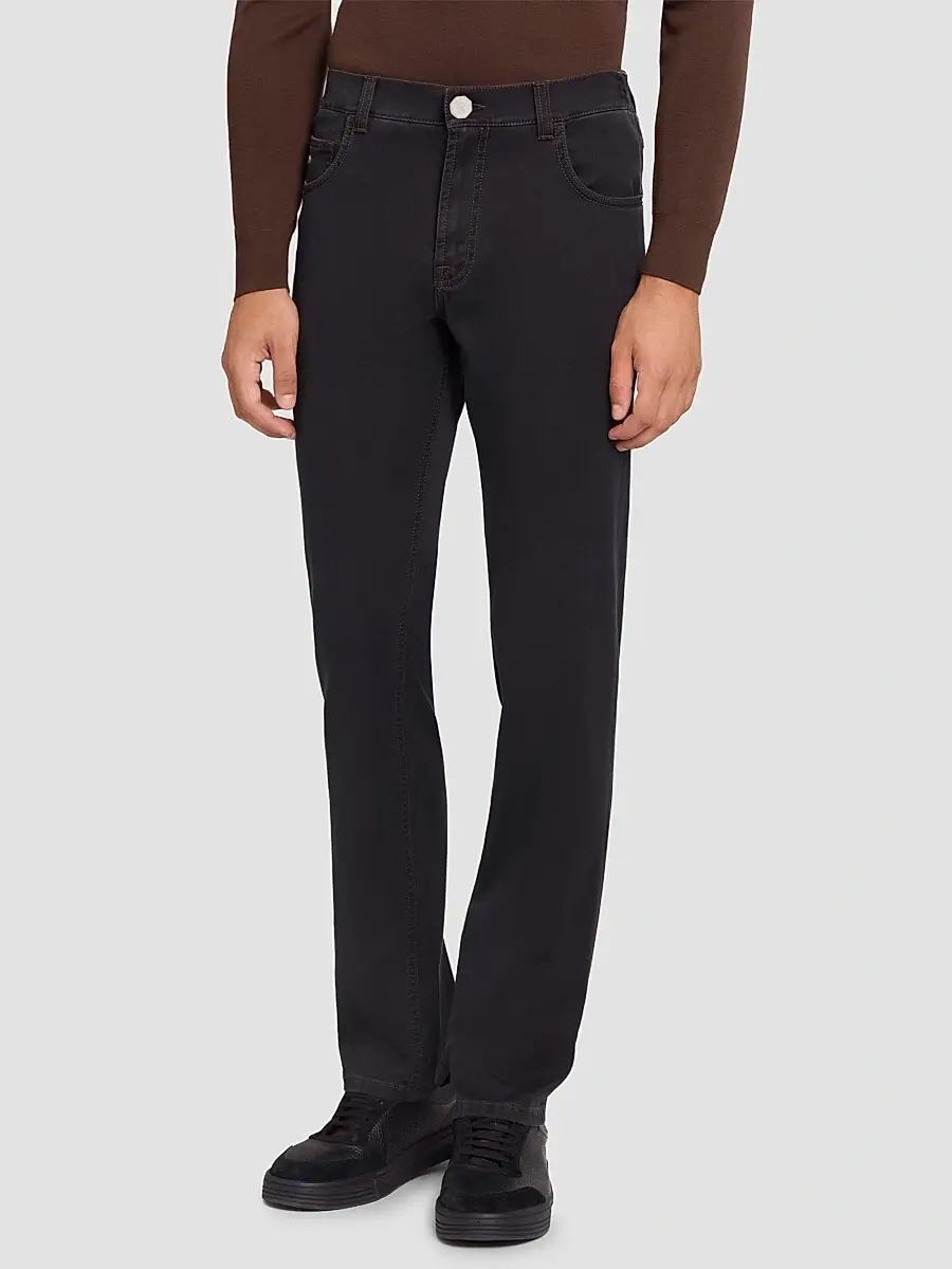 Stefano Ricci Men's Cotton Blend Tapered Jeans | Thumbnail 2 Stefano Ricci Men's Cotton Blend Tapered Jeans | Thumbnail 2
