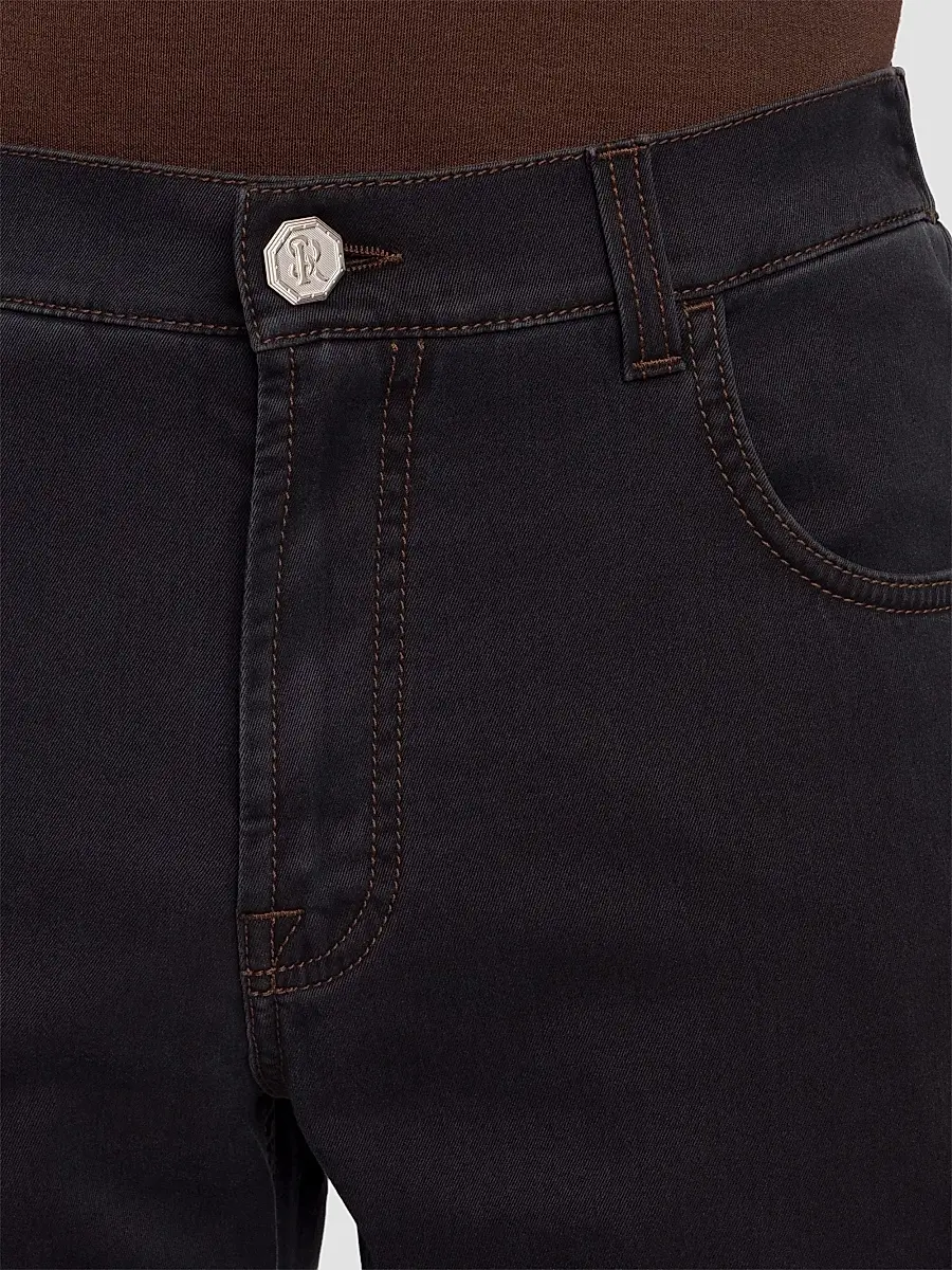 Stefano Ricci Men's Cotton Blend Tapered Jeans | Thumbnail 6 Stefano Ricci Men's Cotton Blend Tapered Jeans | Thumbnail 6