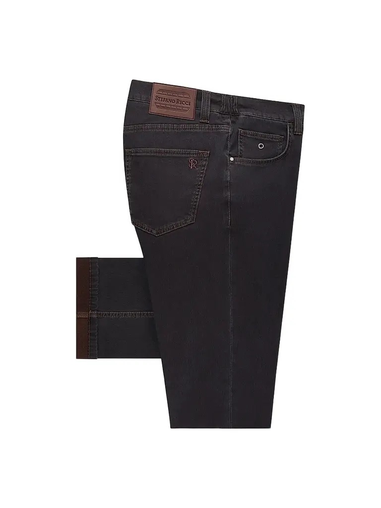 Stefano Ricci Men's Cotton Blend Tapered Jeans