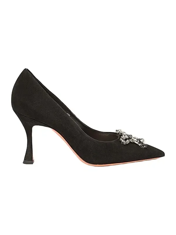 Women's Embellished 85MM Suede Pumps Women's Embellished 85MM Suede Pumps