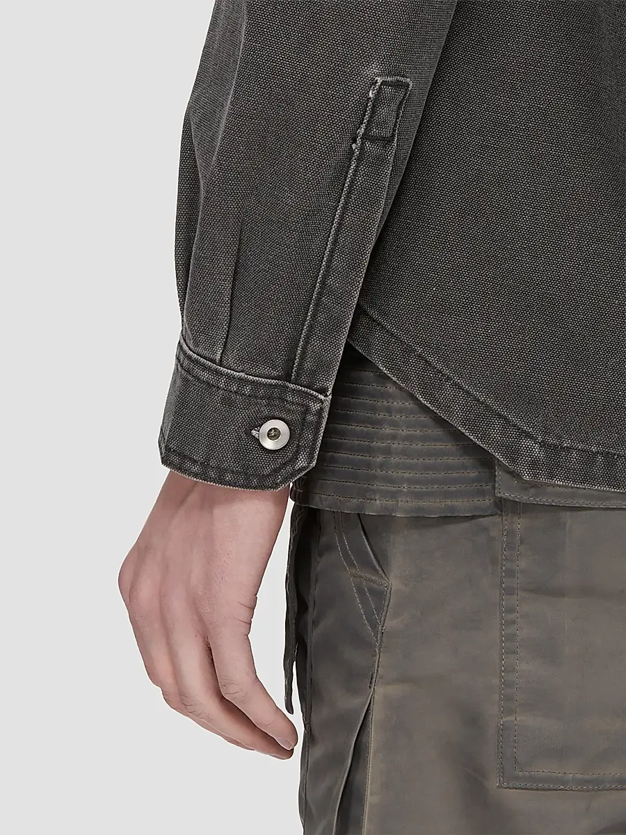 DRKSHDW by Rick Owens Men's Denim Fitted Outershirt | Thumbnail 7 DRKSHDW by Rick Owens Men's Denim Fitted Outershirt | Thumbnail 7