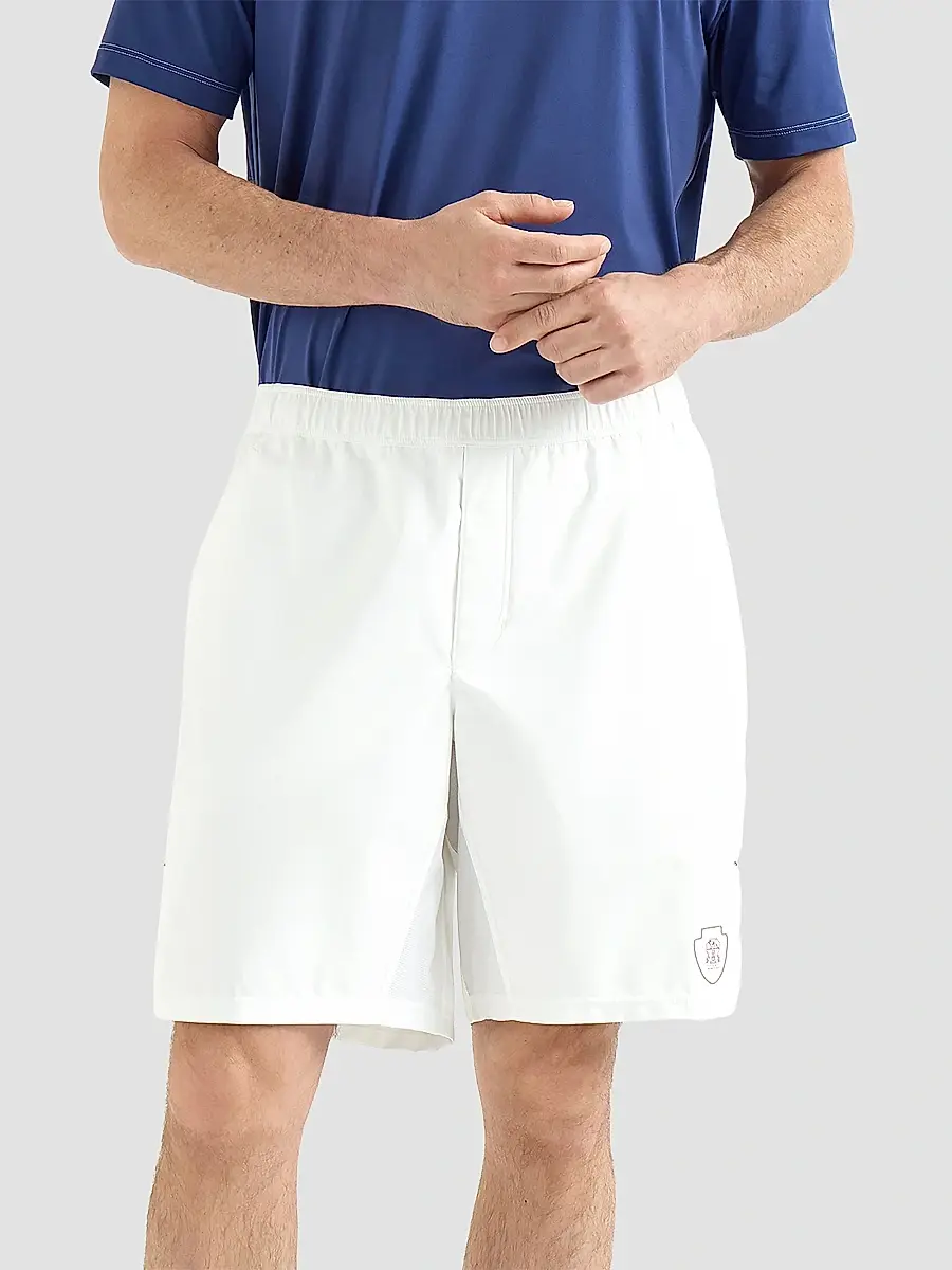 Brunello Cucinelli Men's Nylon Shorts with Logo - White | Thumbnail 3 Brunello Cucinelli Men's Nylon Shorts with Logo - White | Thumbnail 3