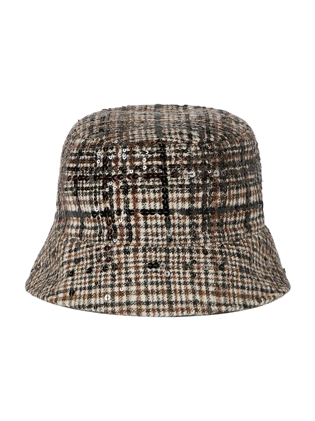 Brunello Cucinelli Women's Water-Resistant Checked Alpaca and Wool Bucket Hat