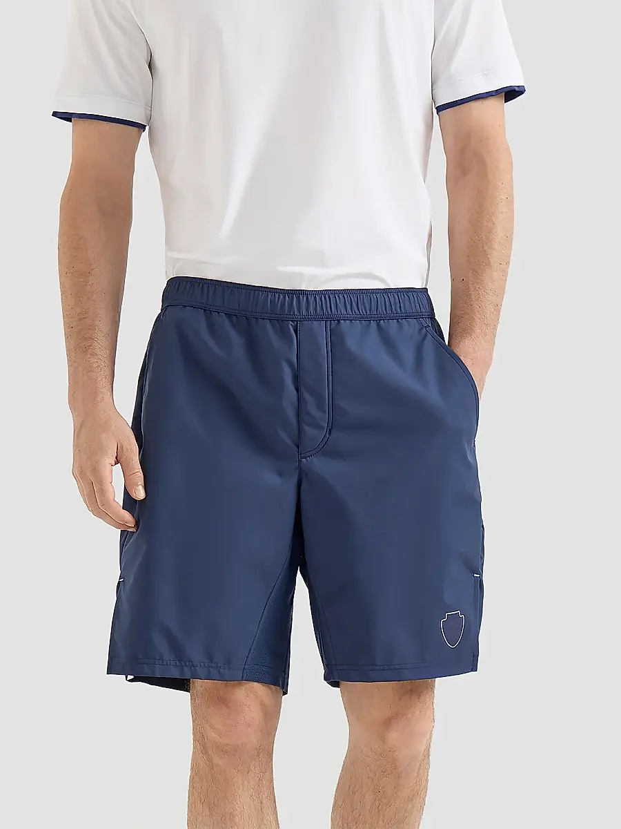 Brunello Cucinelli Men's Nylon Shorts with Logo - Blue | Thumbnail 3 Brunello Cucinelli Men's Nylon Shorts with Logo - Blue | Thumbnail 3