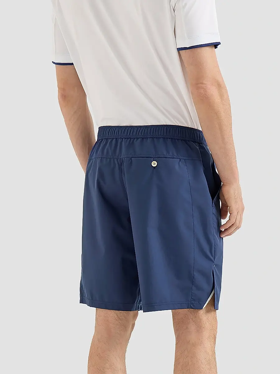 Brunello Cucinelli Men's Nylon Shorts with Logo - Blue | Thumbnail 4 Brunello Cucinelli Men's Nylon Shorts with Logo - Blue | Thumbnail 4