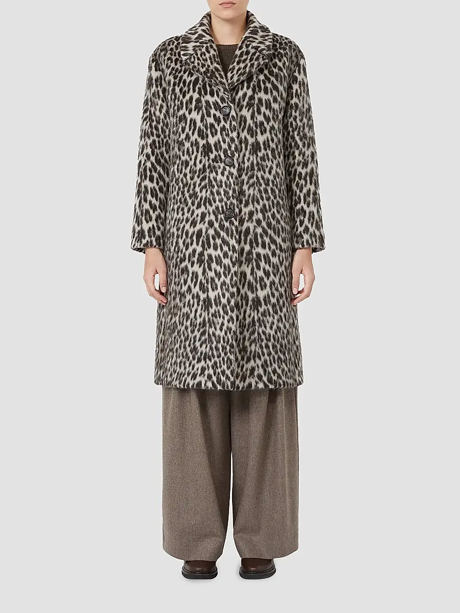 Max Mara Women's Soft Textured Jacquard Coat | Thumbnail 2 Max Mara Women's Soft Textured Jacquard Coat | Thumbnail 2