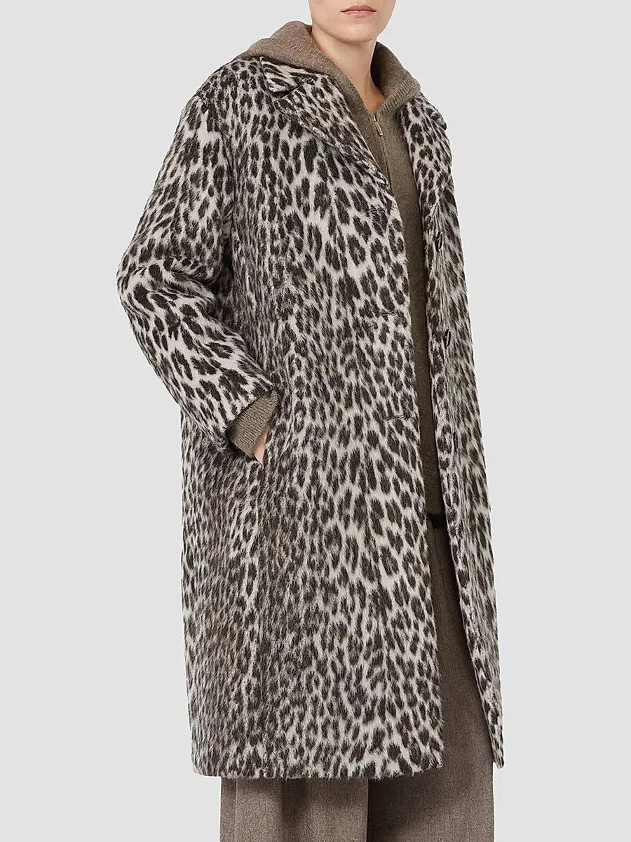 Max Mara Women's Soft Textured Jacquard Coat | Thumbnail 3 Max Mara Women's Soft Textured Jacquard Coat | Thumbnail 3