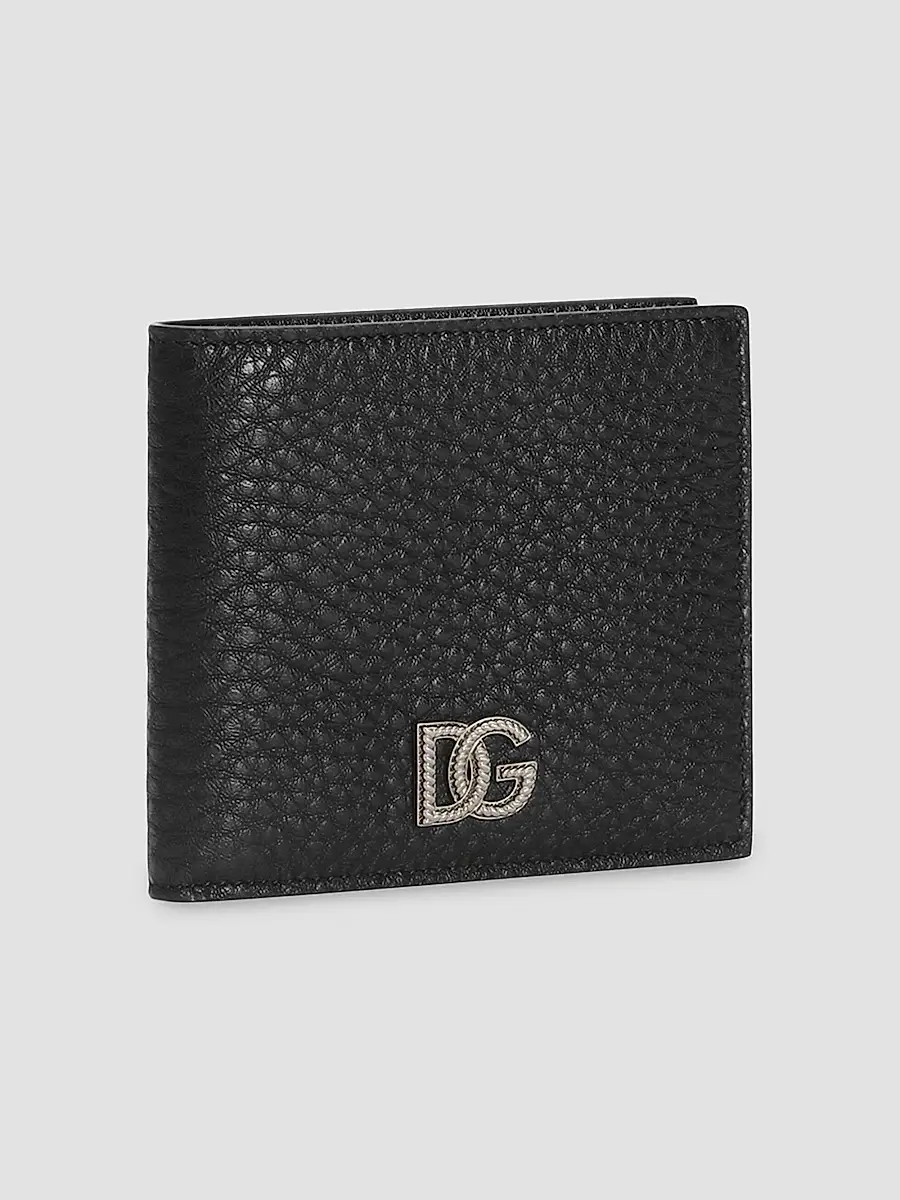 Dolce & Gabbana Men's DG Pebbled Leather Bifold Wallet | Thumbnail 3 Dolce & Gabbana Men's DG Pebbled Leather Bifold Wallet | Thumbnail 3