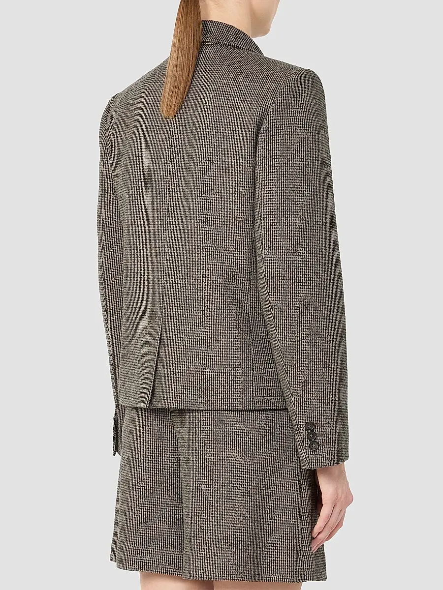 Weekend Max Mara Women's Double Breasted Jacket in Micro Jacquard Jersey | Thumbnail 4 Weekend Max Mara Women's Double Breasted Jacket in Micro Jacquard Jersey | Thumbnail 4