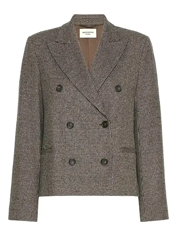 Women's Double Breasted Jacket in Micro Jacquard Jersey Women's Double Breasted Jacket in Micro Jacquard Jersey