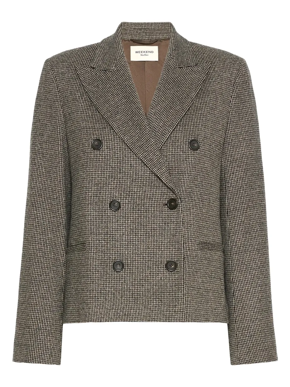 Women's Double Breasted Jacket in Micro Jacquard Jersey Women's Double Breasted Jacket in Micro Jacquard Jersey