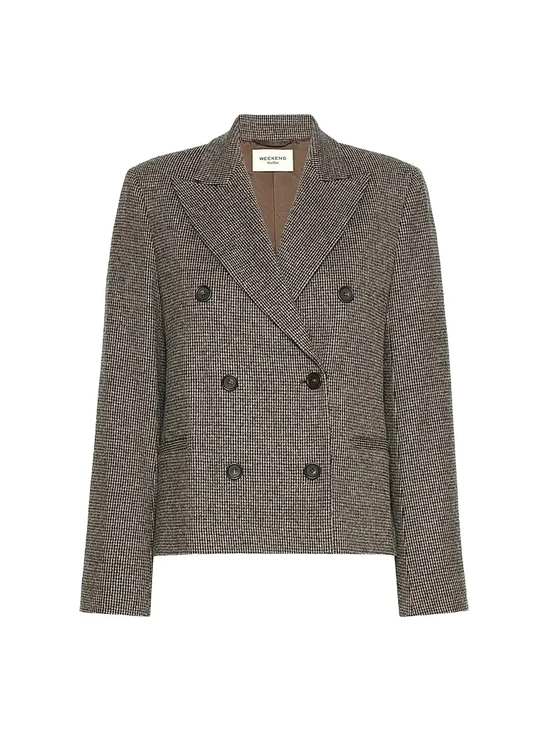 Weekend Max Mara Women's Double Breasted Jacket in Micro Jacquard Jersey