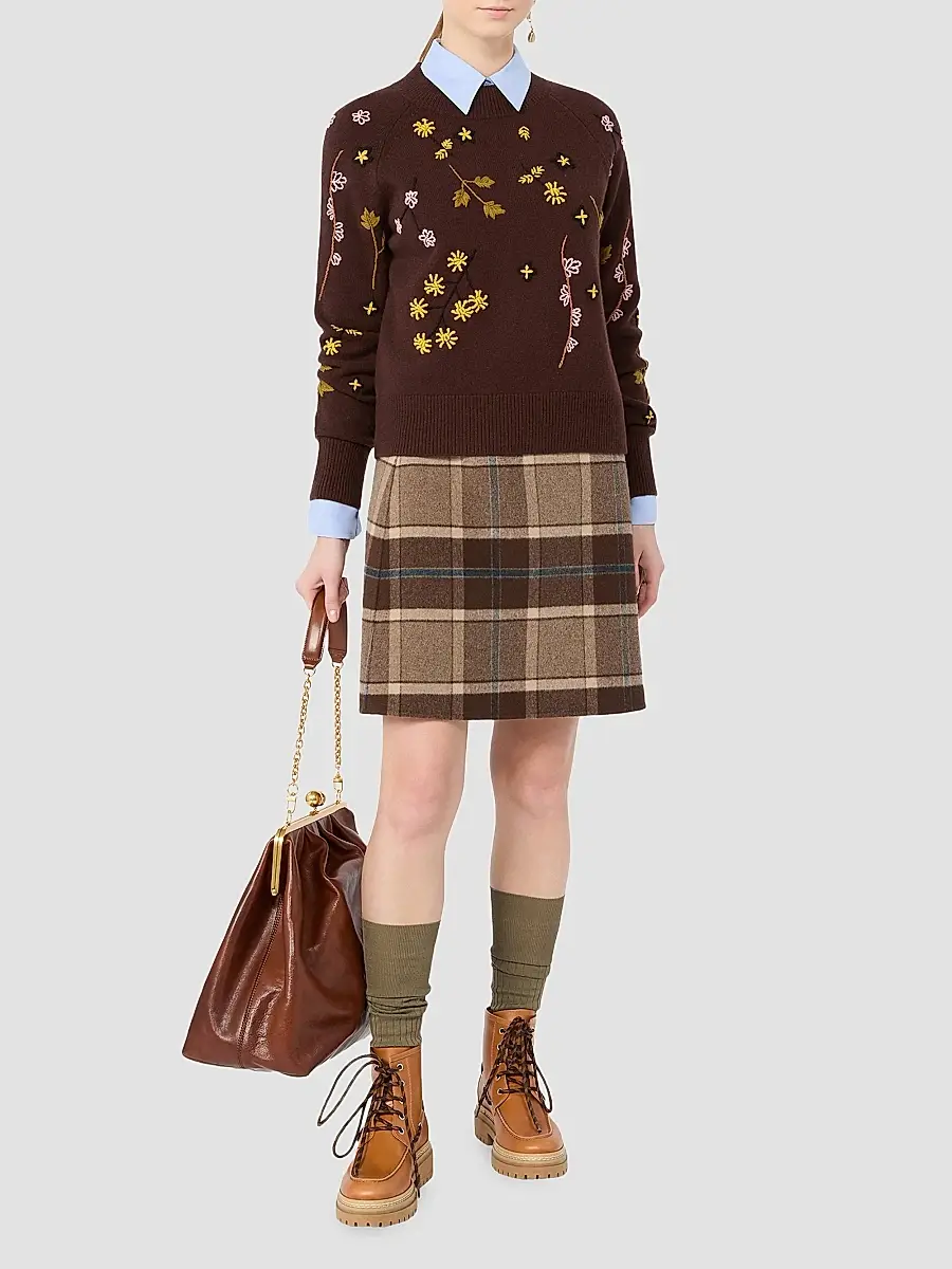 Weekend Max Mara Women's Double Wool Broadcloth Skirt | Thumbnail 2 Weekend Max Mara Women's Double Wool Broadcloth Skirt | Thumbnail 2