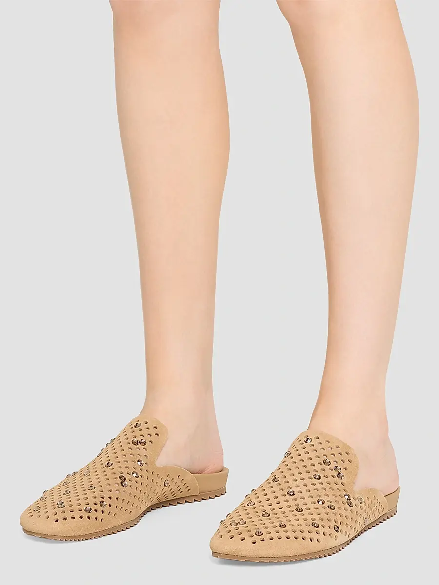 PEDRO GARCIA Women's Braidy Perforated Suede Mules | Thumbnail 2 PEDRO GARCIA Women's Braidy Perforated Suede Mules | Thumbnail 2